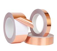 Qrity 1 Pièces Ruban Adhésif en Cuivre, 3mm x 20m Conducteur Ruban de Cuivre Résistant à la Chaleur, pour Guitare et EMI Shielding