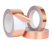 Qrity 1 Pièces Ruban Adhésif en Cuivre, 70mm x 20m Conducteur Ruban de Cuivre Résistant à la Chaleur, pour Guitare et EMI Shielding