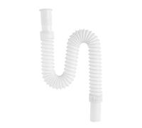Qrity 1 Pièces Tuyau de Vidange Flexible Extensible, Extensible de 380 mm à 720 mm, Tuyau de Vidange D'évier, Accessoires de Drainage Télescopiques et à Forme Courbée