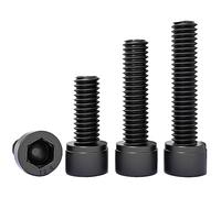 Qrity 10 Pièces Vis à Tête Cylindrique, M6 x 35 mm Boulons à Tête Hexagonale, Entièrement Filetée Boulons en Acier au Carbone, Vis à Tête Cylindrique à Six Pans Creux