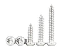 Qrity 100 Pièces M5x25mm Vis Autotaraudeuse, Vis à Tête Cylindrique Torx en Acier Inoxydable, Filetage Complet, pour Fixation du Bois