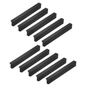Qrity 10x 90° L Boutons de portes Cuisine Chambre Porte Cabinet Poignées Poignée Porte Cabinet Bouton pour Tiroir Placard Intérieure Meuble Tirer, 96mm, Aluminium