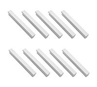 Qrity 10x 90° L Boutons de portes Cuisine Chambre Porte Cabinet Poignées Poignée Porte Cabinet Bouton pour Tiroir Placard Intérieure Meuble Tirer, 64mm, Aluminium, Argent