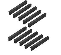 Qrity 10x 90° L Boutons de portes Cuisine Chambre Porte Cabinet Poignées Poignée Porte Cabinet Bouton pour Tiroir Placard Intérieure Meuble Tirer, 64mm, Aluminium