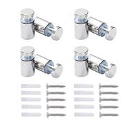 Qrity 16Pièces Vis d'écartement, Verre Publicité Axe Entretoise Boulon Fix Verre Standoff Publicité, Acier Inox, 16x25mm, avec Accessoires de Montage à Vis pour Cadre Acrylique