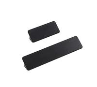 Qrity 2 Pièces 128mm Entraxe Boutons de portes Cuisine Armoire Porte Poignées Placard Tiroir Chambre Meubles Tirer, Alliage D'aluminium, Avec des Vis, Noir