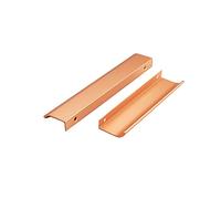 Qrity 2 Pièces 96mm Poignee de Meuble Cuisine Dissimulées Poignées de Porte, Poignée Profil en Alliage d'aluminium, Poignées Intégrée Poignée Meuble Cuisine, Or