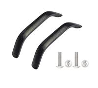 Qrity 2 Pièces Poignee de Meuble Cuisine Noir, Tirer Entraxe 96mm, Poignées en Alliage D'aluminium, pour Bureaux Tiroirs Armoires