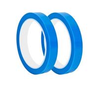 Qrity 2 Pièces Ruban Adhésif Résistant à la Chaleur, 15mm x 50 m Ruban Isolant PET, Pour Circuits Électroniques- Bleu