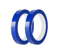 Qrity 2 Rouleaux de Ruban Adhésif en Mylar, 15mm x 66m Ruban Adhésif Isolant, Ruban Électrique, pour Isoler, Réparer et Protéger les Fils Électriques, Bleu