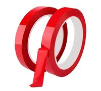 Qrity 2 Rouleaux de Ruban Adhésif en Mylar, 15mm x 66m Ruban Adhésif Isolant, Ruban Électrique, pour Isoler, Réparer et Protéger les Fils Électriques, Rouge