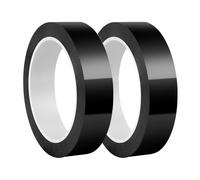 Qrity 2 Rouleaux de Ruban Adhésif en Mylar, 20mm x 66m Ruban Adhésif Isolant, Ruban Électrique, pour Isoler, Réparer et Protéger les Fils Électriques, Noir