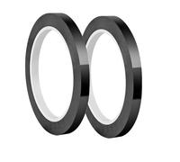 Qrity 2 Rouleaux de Ruban Adhésif en Mylar, 5mm x 66m Ruban Adhésif Isolant, Ruban Électrique, pour Isoler, Réparer et Protéger les Fils Électriques, Noir