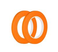 Qrity 2 Ruban de Masquage à Usage Général 15mm x 50m, pour la Protection des Surfaces Lors de Travaux de Décoration/Peinture, Orange