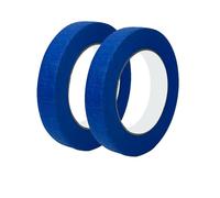 Qrity 2 Ruban de Masquage à Usage Général 15mm x 50m, pour la Protection des Surfaces Lors de Travaux de Décoration/Peinture, Bleu