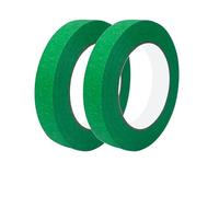 Qrity 2 Ruban de Masquage à Usage Général 24mm x 50m, pour la Protection des Surfaces Lors de Travaux de Décoration/Peinture, Vert