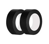 Qrity 2 Ruban de Masquage à Usage Général 40mm x 50m, pour la Protection des Surfaces Lors de Travaux de Décoration/Peinture, Noir