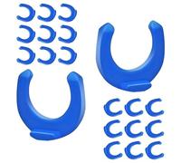 Qrity 20 Pièces 1/4" Clips de Verrouillage, 1/4" Clips de Fixation en Plastique, Colliers de Serrage Bleus pour Système de Filtre à Eau RO