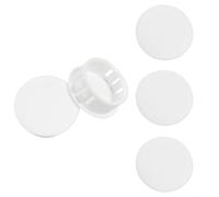 Qrity 20 Pièces 12mm Bouchons en Plastique Rond, Cache Trou Meuble, Blanc, Bouchon de Trou de Percage pour Verrouillage Trou Meubles