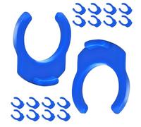 Qrity 20 Pièces 3/8" Clips de Verrouillage, 3/8" Clips de Fixation en Plastique, Colliers de Serrage Bleus pour Système de Filtre à Eau RO