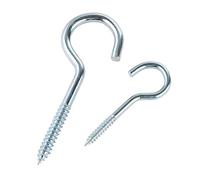 Qrity 20 Pièces Crochets à vis Ouvert 50mm, Crochet Fileté, Crochets à Boucle, Crochet de Tasse, Pour Suspendre le Plafond Mural Cintre Fleur pot Parapluie