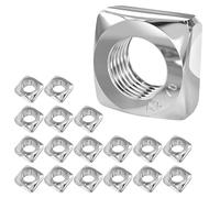 Qrity 20 Pièces Écrous Carrés M8 x 13 mm x 6 mm, Acier Inoxydable 304, pour Réparations Maison, Meubles et Mécanique