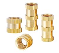 Qrity 20 Pièces Inserts Filetés en Laiton, M4x12x6mm Écrous Moletés Femelles, Insert Fileté pour Impression 3D