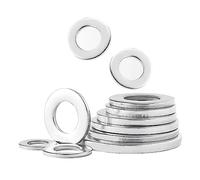 Qrity 20 Pièces Rondelles Plates Rondes, M6 x 12mm Joint Torique Rondelles Metal pour L'étanchéité des Vis, Boulons, Argent