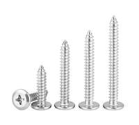 Qrity 20 Pièces Vis Autotaraudeuses Acier Inoxydable 304, Vis à Tête Ronde Plate Cruciforme, M6 x 40 mm Fixations, pour Les Meubles à la Maison Machines