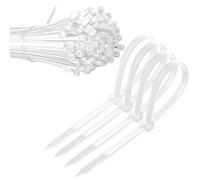 Qrity 200 Pièces Collier de Serrage en Nylon, 3,6mm x 150mm, Attache Câble, Professionnelles Serre-Câbles Blancs, Auto-verrouillage Serre-Câbles