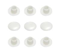 Qrity 25 Pièces Caches Trou Rond, Bouchons en Plastique, Cache Trou Meuble Blanc, Cache Trou, Capuchon de Protection pour Trous de Perçage, 6MM