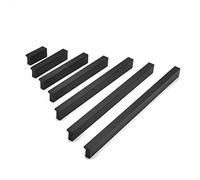 Qrity 2x 90° L Boutons de portes Cuisine Chambre Porte Cabinet Poignées Poignée Porte Cabinet Bouton pour Tiroir Placard Intérieure Meuble Tirer, 64mm, Aluminium