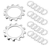 Qrity 30 Pièces Rondelle Dentées, Rondelle de Blocage Acier Inox, Rondelles en Étoile Dentelées, M6 Rondelles De Verrouillage Dentées