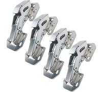 Qrity 4 x Charniere Porte Placard 90 Degré, Charnières à Fermeture Amortie, Charnières Hydrauliques D'armoire de Cuisine, Charnière de Porte de Garde-robe, pour Épaisseur du Panneau de Porte 12~22mm