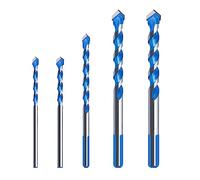 Qrity 5 Pièces Ensemble de Tête de Forage Triangulaire, Ø3 mm/4 mm/6 mm/8 mm/10 mm, pour Carrelage en Marbre Céramique Bois mur Béton Verre Perceuse