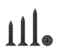 Qrity 50 Pièces M4x14mm Vis Autotaraudeuse, Vis à Tête Cylindrique Torx en Acier Inoxydable, Filetage Complet, pour Fixation du Bois, Noir