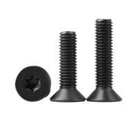 Qrity 50 Pièces Vis à Tête Fraisée, M4 x 16mm Tête Torx, en Acier Carbone 10.9, Vis Mécaniques