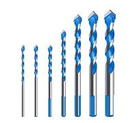 Qrity 7 Pièces Ensemble de Tête de Forage Triangulaire, Ø3mm/4mm/5mm/6mm/8mm/10mm/12mm, pour Carrelage en Marbre Céramique Bois mur Béton Verre Perceuse