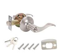 Qrity Lot de 1 Poignée de Porte de Chambre à Coucher, Poignée de Porte Moderne avec Clé, Serrures D'entrée à Levier, Verrou de Porte Intérieure