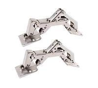 Qrity Lot de 2 Charnières de porte pour armoires de cuisine de 170 degrés + 16 vis - Charnières de porte grand angle - Pas de fente requise - Facile à installer