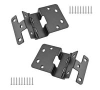 Qrity Lot de 2 Charnières Pliables, Charnière Porte Boîte Bois, Charnières à Quatre Plis pour Armoire et Meubles, Accessoires de Meubles, Noire