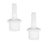 Qrity Lot de 2 Raccords Réducteurs de Tuyau en Plastique, 8mm OD Cannelé x G1/2 Mâle, Adaptateur de Connecteur pour Aquarium Fish Tank