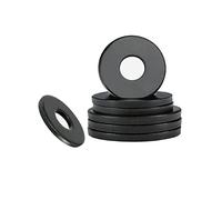 Qrity Lot de 20 Rondelle Plate, M6mm x 12mm Rondelle D'étanchéité Circulaire pour Vis Tige Filetée, Noir