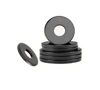 Qrity Lot de 20 Rondelle Plate, M8mm x 16mm Rondelle D'étanchéité Circulaire pour Vis Tige Filetée, Noir