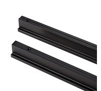 Qrity Paquet de 2 Poignée de Placard en Alliage D'aluminium Poignée D'armoire pour Meubles Poignées longues Poignées de Penderie Boutons, Centre du trou 320 mm, Noir