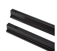 Qrity Paquet de 2 Poignées de Placard en Alliage D'aluminium Poignée D'armoire pour Meubles Poignées 600mm Longues Poignées de Penderie Boutons, Noir