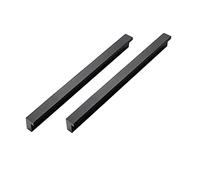 Qrity Poignées de Tiroir en Aluminium L 90° - 2 Pièces, 224mm, Modernes, Poignées de Tirage pour Armoire, Garde-Robe, Tiroir, Placards