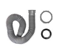 Qrity Tuyau de Vidange Flexible, Cuisine évier Salle de Bain Sanitaire Drain Connexion, Diamètre Intérieur Fileté 45mm, Extensible de 370 mm à 700 mm