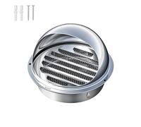 Qrity Ventilation Grille, Grille D'aération en Acier Inoxydable, Ronde Grille Ventilation Hotte, Grilles de Ventilation Sphériques, 130mm