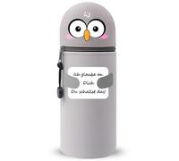 QRKPVHD Trousse 2 en 1 en Couleur Animaux Silicone Souple Cartoon Trousse Porte-Stylo de Table Thème Trousse, Sac de Papeterie de Bureau pour Étudiant Scolaire Cadeaux (Chouette)